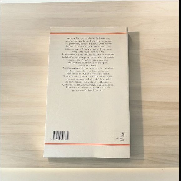 Paperback French Edition MORALITÉS POSTMODERNES Jean-Francois Lyotard 1993 - Picture 2 of 6